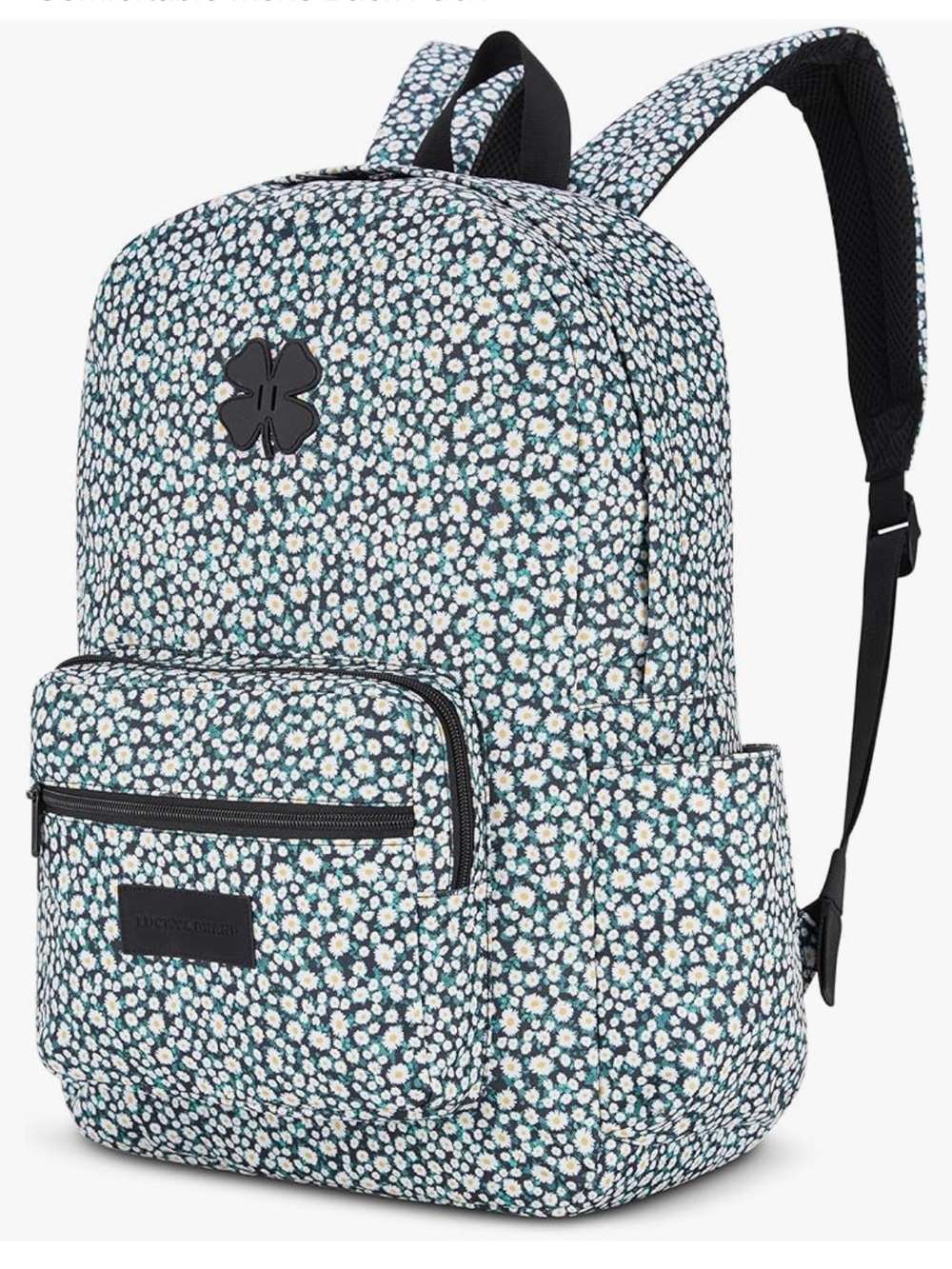 LUCKY BRAND DAISY BACKPACK CANVAS NYLON LARGE TRAVEL BAG